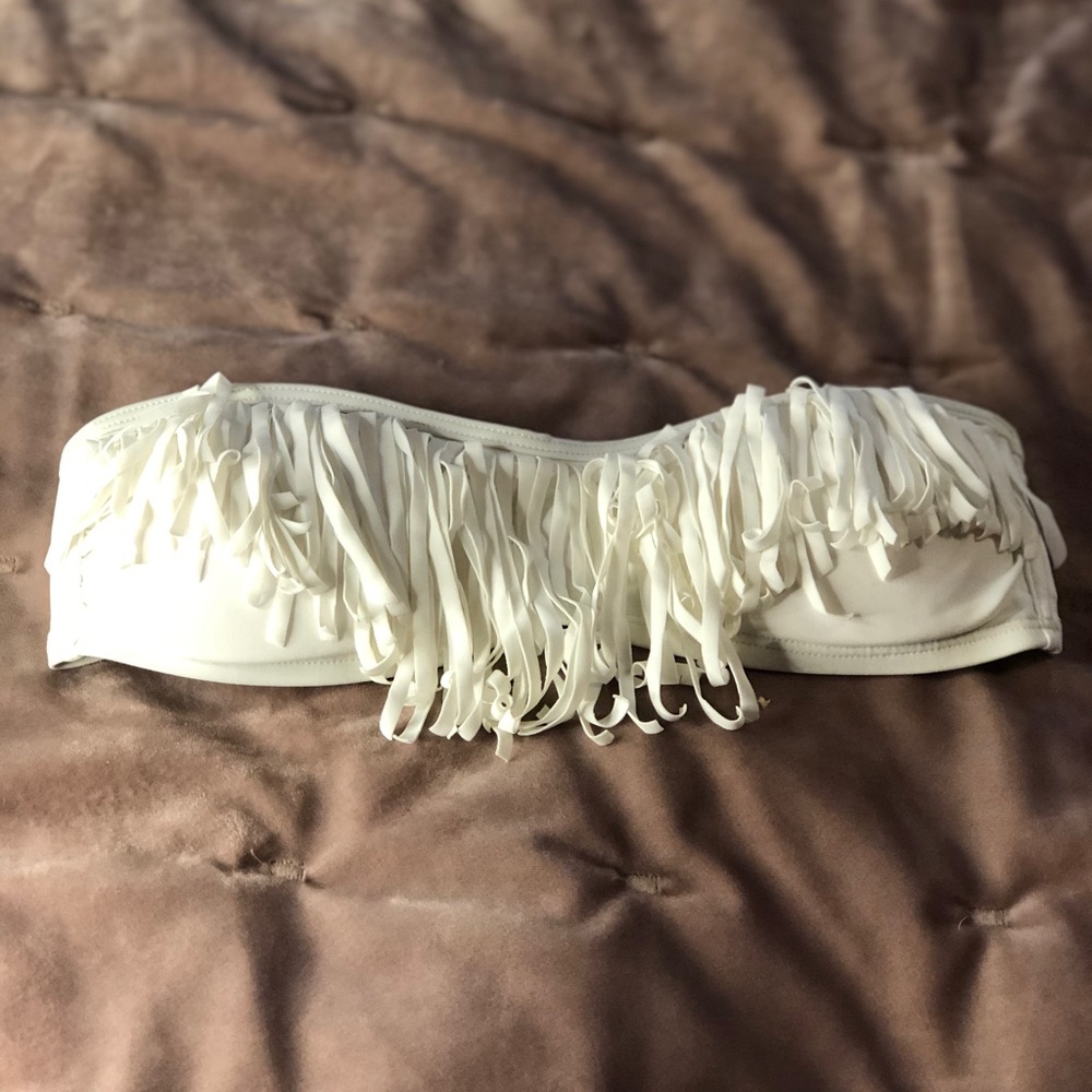 Strapless Fringe Bikni